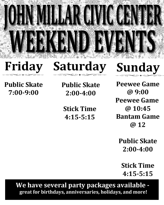 CIVIC CENTER SCHEDULE Town of Houlton